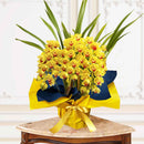 7.特選シンビジュームイエロー3本アーチ