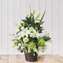 白百合の生花アレンジ